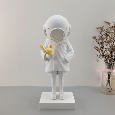 Banksy Deep Sea Diver Figure біла із золотою пташкою (Фігурка) - 30см