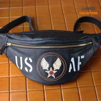 Кожаная Сумка-бананка US AF