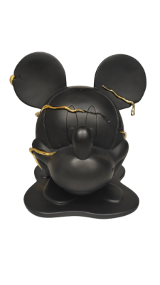 Фігурка Голова Міккі Маус чорна з чорною підставкою (28см)