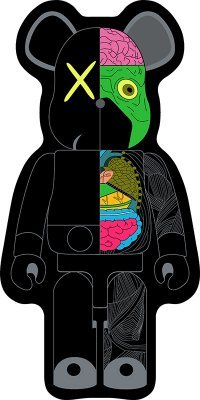 Ковер Bearbrick Dissected Companion Черный