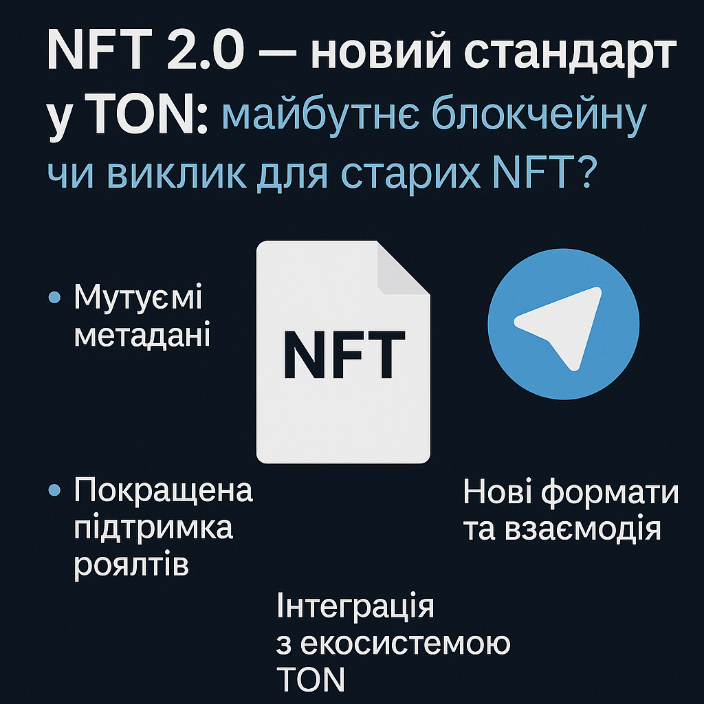 NFT 2.0 — новий стандарт у TON- майбутнє блокчейну чи виклик для старих NFT?.png NFT 2.0 — новий стандарт у TON- майбутнє блокчейну чи виклик для старих NFT?.png