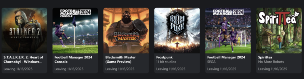 Які ігри покинуть Xbox Game Pass у листопаді 2025 року