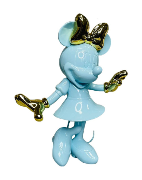 Фигурка Минни Маус Девочка (Голубой/золотой) 32см