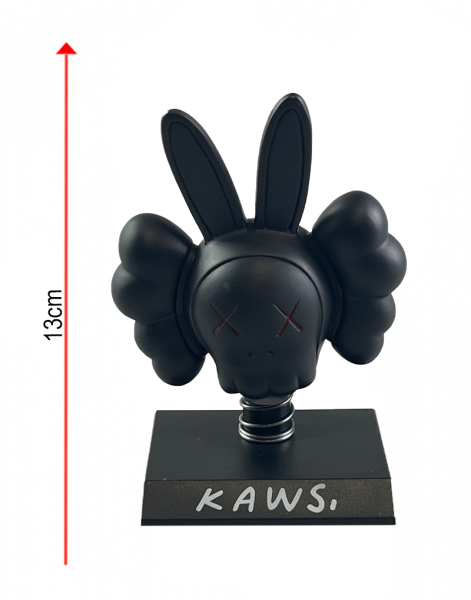 KAWS Rabbit BFF Black (Cars Series) виниловая фигурка-башкотряс - 13см KAWS Rabbit BFF Black (Cars Series) виниловая фигурка-башкотряс - 13см