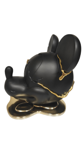 Фігурка Голова Міккі Маус чорна з золотою підставкою (28см)