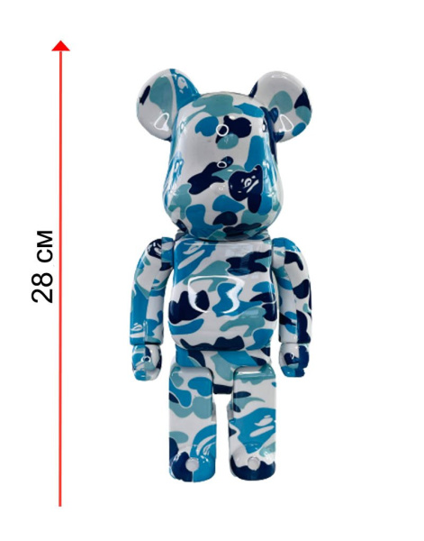 Bearbrick A Bathing Ape ABC Camo Blue 400% (28см)