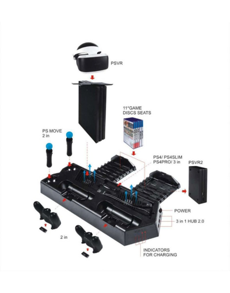 Зарядная станция для PS4/SLIM/PRO/VR KJH PS4-28