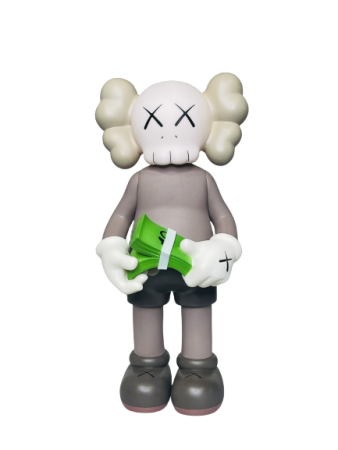 Kaws holding money brown вінілова фігурка (30 см)