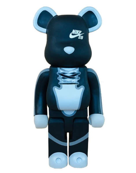 Bearbrick Nike Sb Black (черный с белым) 1000% (70 см)