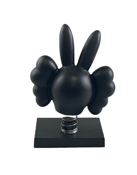 KAWS Rabbit BFF Black (Cars Series) виниловая фигурка-башкотряс - 13см KAWS Rabbit BFF Black (Cars Series) виниловая фигурка-башкотряс - 13см