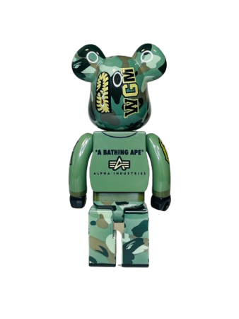 Bearbrick Bape x Alpha Pilot Joint Sound (Фігурка Бейп пілот) 400% (28см)