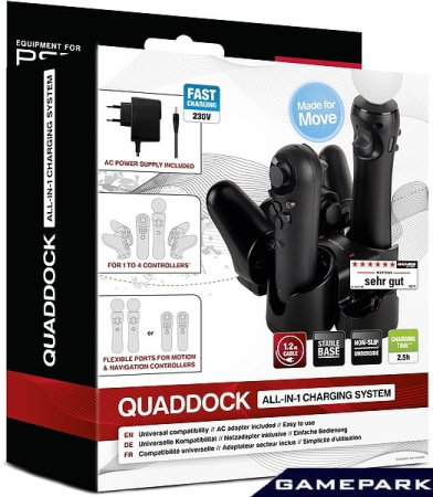 Зарядная станция для контроллеров PS3 (QUADDOCK All in 1 Charging System)