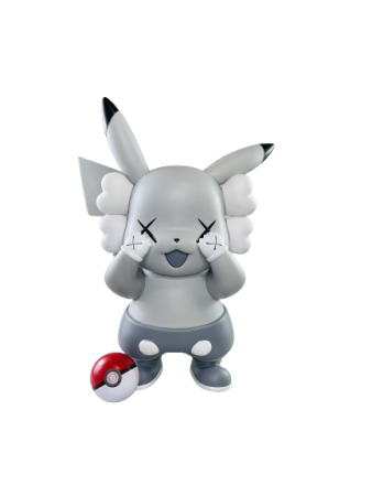 Фигурка Kaws Покемон Пикачу Серый (42 см)