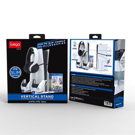 Підставка  PS5 Slim зарядка контролер PS5, зберігання навушників, тримач для дисків PG-P5S009