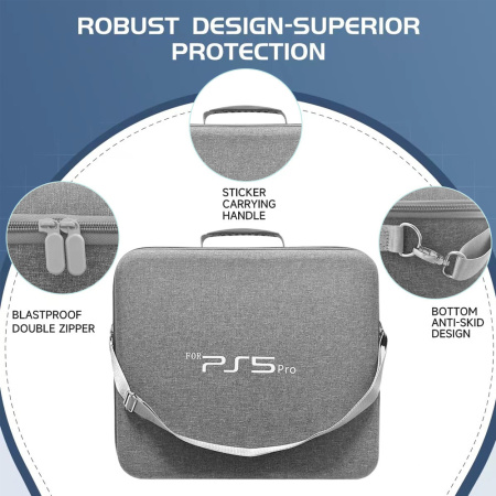 Сумка-кейс для PlayStation 5 Pro — жорстка захисна сумка великої місткості для консолі та аксесуарів