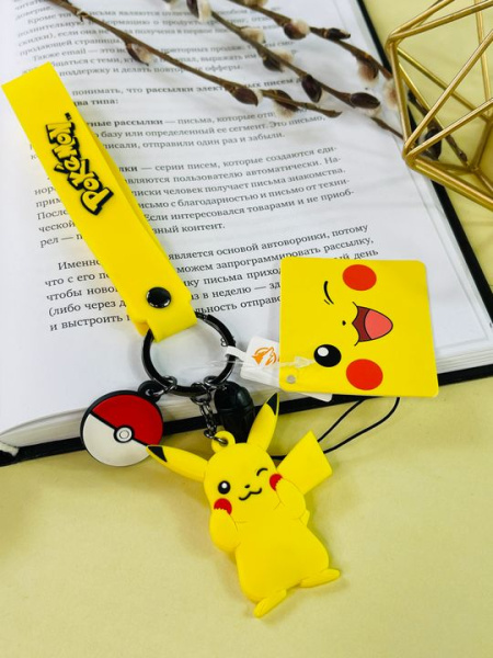 Брелок Jsstore Силиконовый Покемон Пикачу (Желтый)