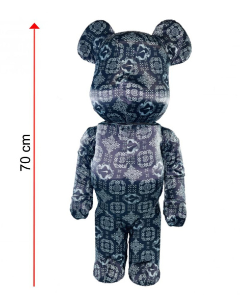 Bearbrick x Clot x Nike (Черный шелк) 1000% (70 см)