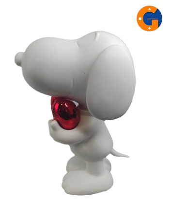 Фігурка Snoopy Heart білий з червоним серцем (29см)