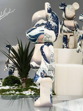 Bearbrick Фігурка Katsushika Hokusai (Kanagawa Okinami Ura) "Велика хвиля в Канагаві" 1000% (70см)