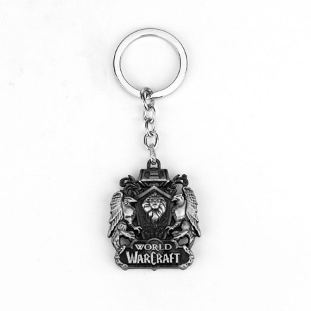 Брелок World Of Warcraft Щит Серебро