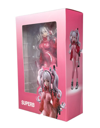 Фігурка Anime Super Bunny Girl з гвинтівкою (рожевий костюм) — 24 см 