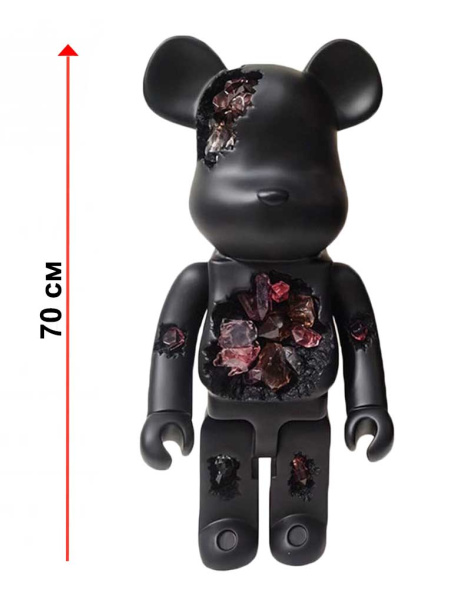 Фігурка Bearbrick — Daniel Arsham (Чорний з кристалами) 1000% (70 см)