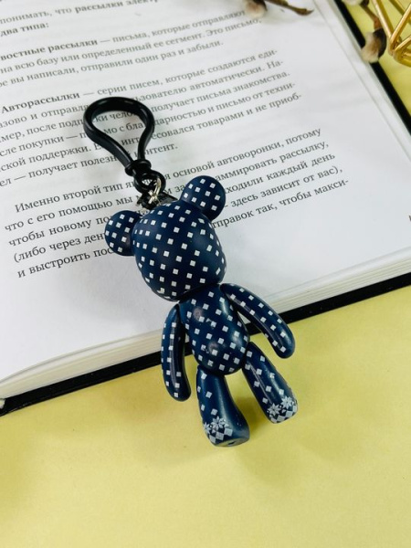 Брелок Bearbrick Ромбики (Синий)