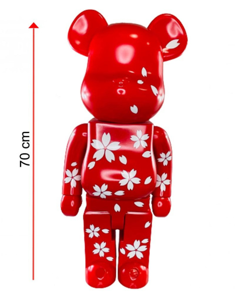 Bearbrick Japan Cool (Красный с белыми цветами) 1000% (70 см) Bearbrick Japan Cool (Красный с белыми цветами) 1000% (70 см)