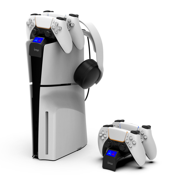 PS5 Slim подвійний заряджання зі світлодіодним підсвічуванням LED PG-P5S016