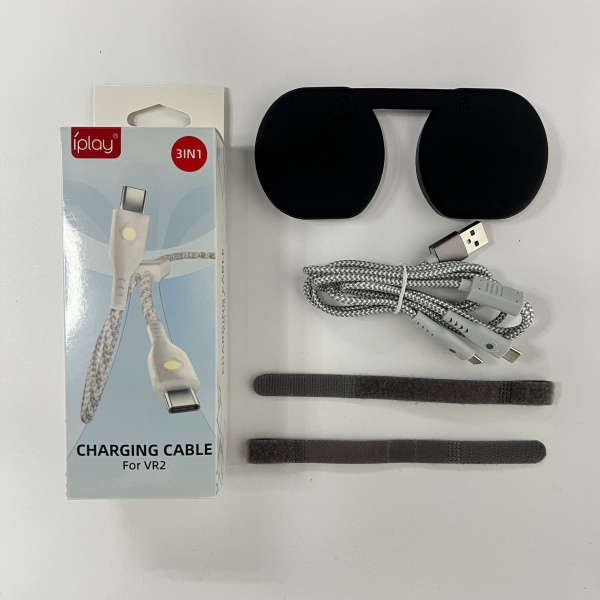 PS VR2 Кабель для зарядки  1:2 Type-C Окуляри PSVR2 Потовщена силіконова захисна кришка для лінз  HBP-509