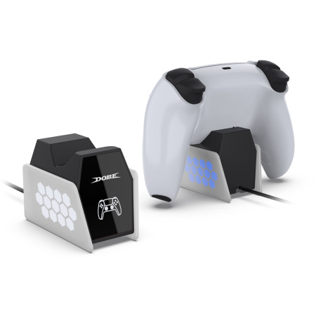 DOBE TP5‑35132 — RGB док‑зарядка PS5 (DualSense/Edge)