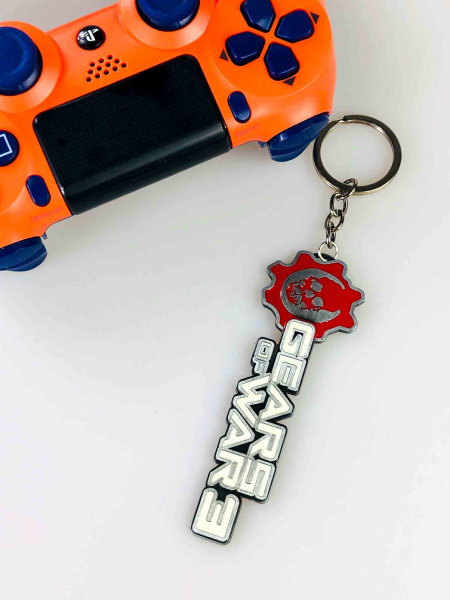 Металевий брелок Gears of War з логотипом COG