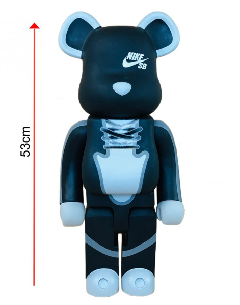 Bearbrick Nike Sb Black фигурка (черный с белым) 700% (53 см)