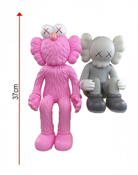 Kaws Bff Seeing Watching Pink Фигурка (серый/розовый)  - 37 см