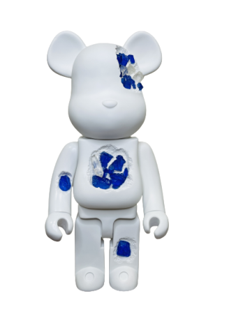 Bearbrick Art OverTurn Dark Blue Crystal (Синий Кристалл) 1000% (70см)