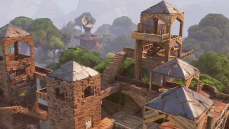 Игровая приставка  Nintendo Switch красный синий + игра Fortnite