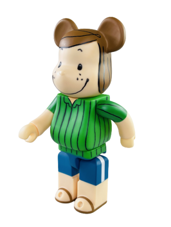 Bearbrick Peanuts Peppermint Patty Зеленый 400% (28 см)