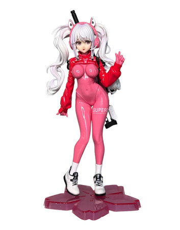 Фігурка Anime Super Bunny Girl з гвинтівкою (рожевий костюм) — 24 см 