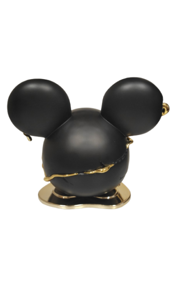 Фігурка Голова Міккі Маус чорна з золотою підставкою (28см)