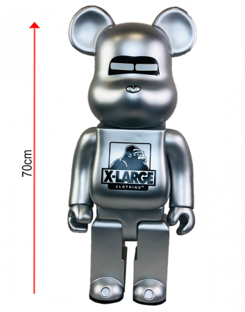 Bearbrick x XLarge x Hajime Sorayama Silver 1000% (70 см)