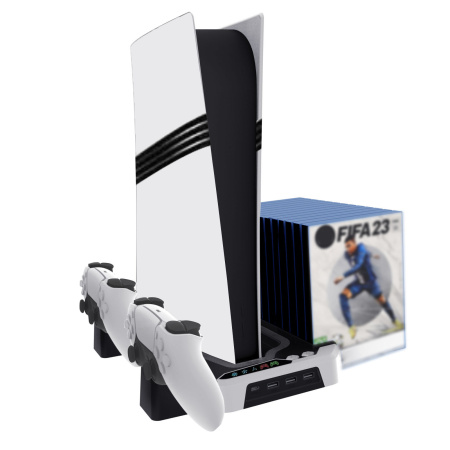 Багатофункціональна підставка-охолоджувач із підсвіткою для PS5/ Pro/ Slim – KJH-P5D-013