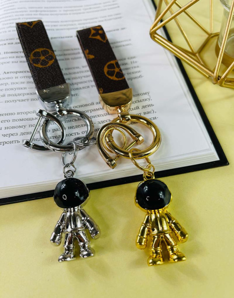 Брелок Космонавт Металлический (Золото)