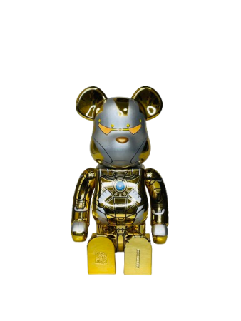 Bearbrick x Hajime Sorayama x Marvel Iron Man Reverse (Фігурка Залізна Людина) 400% (28см)