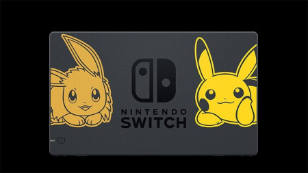 Игровая консоль Nintendo Switch (желтый / бежевый) + игра Pokemon: Let's Go, Eevee! + аксессуар PokeBall Plus