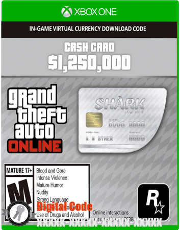 Grand Theft Auto V (GTA 5) Great White Shark Cash Card (Xbox One) Digital Code