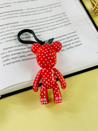 Брелок Bearbrick Ромбики (Красный)