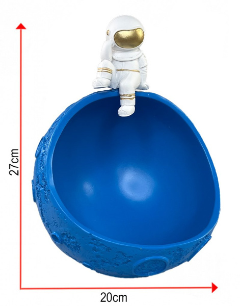 Фигурка-органайзер космонавт на планете синяя 27х20 см