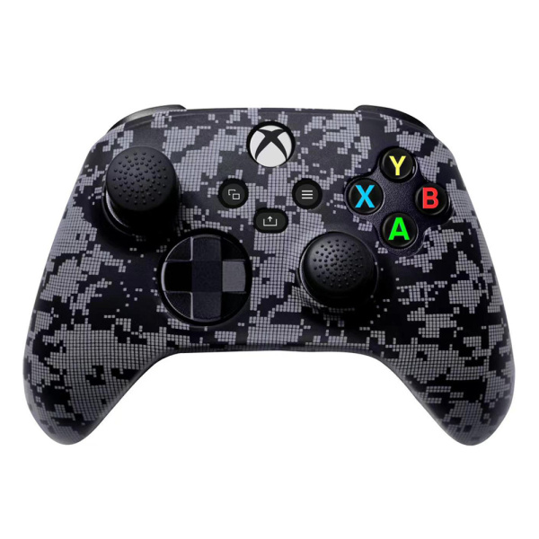 Камуфляжний силіконовий чохол для геймпада Xbox Series X|S з насадками на стіки (модель HX-015)