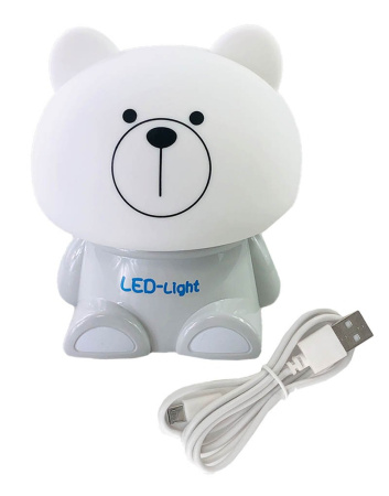Декоративный LED Ночник Bear LED-LIGHT Серый (Cветильник)