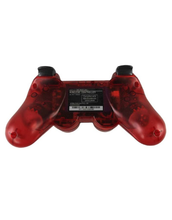 Бездротовий Джойстик PS3 (прозорий червоний) 